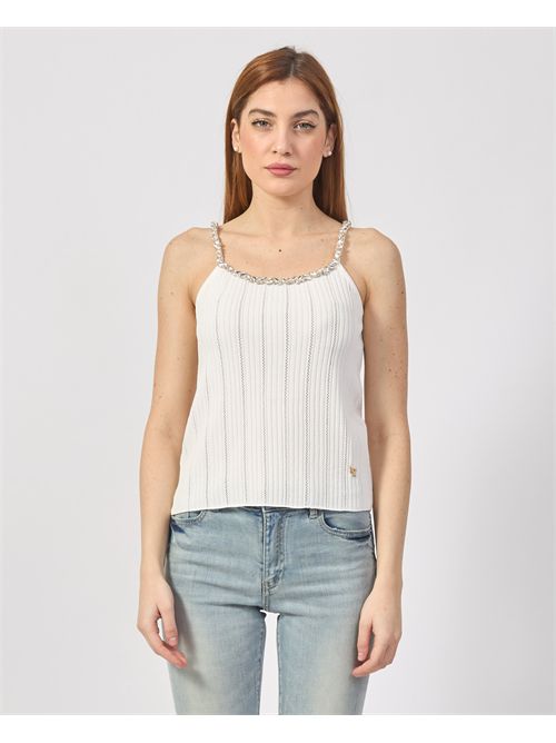 Yes Zee Knit Tank Top with Jewel Applique YES ZEE | M235-IF000101